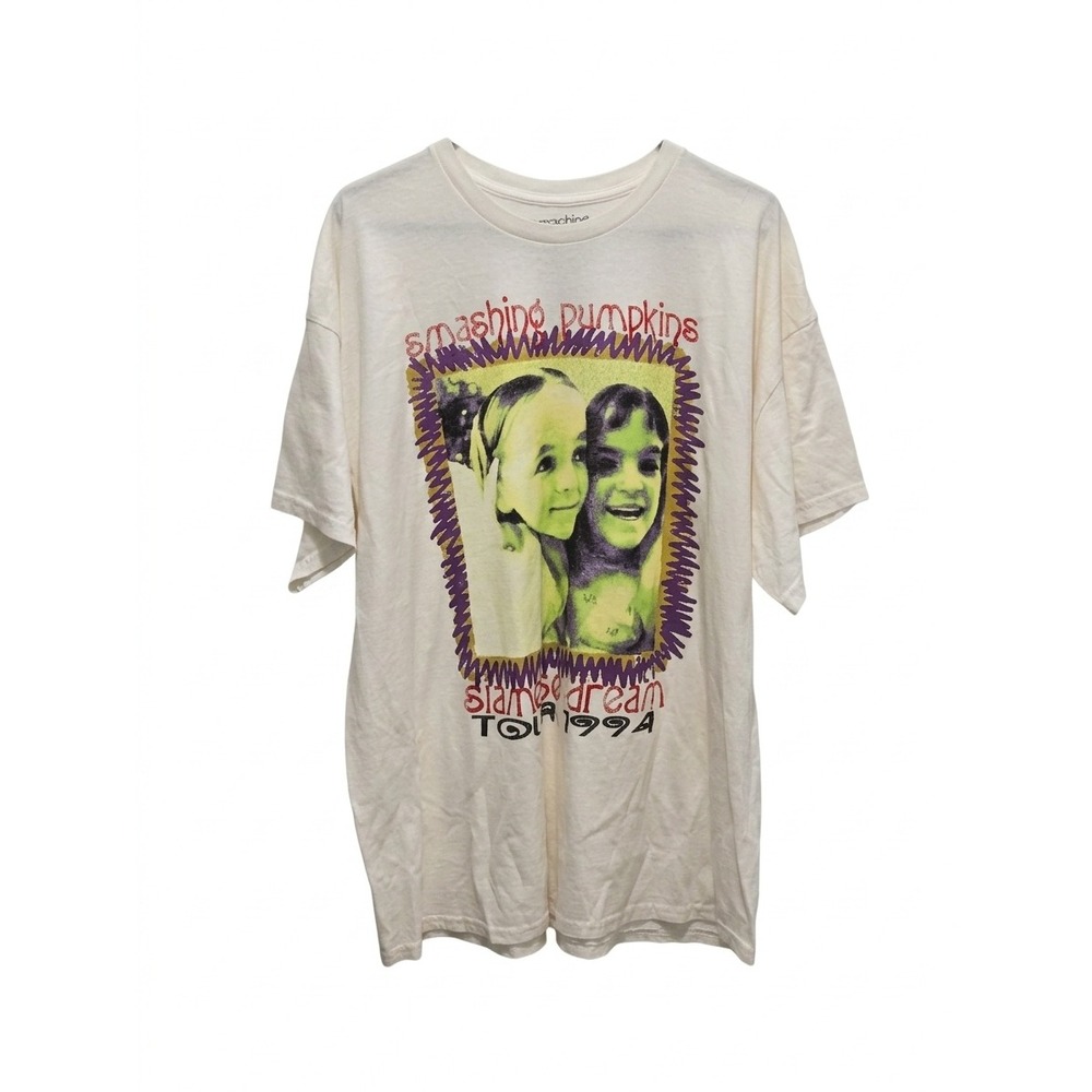 Smashing Pumpkins Siamese Dream Tour 1994 Oversized Graphic T-Shirt Cream S/M
